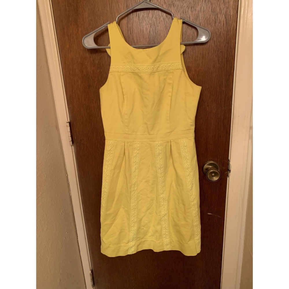 Yellow j crew dress